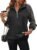 Zeagoo Women’s Sweatshrits Quarter Zip Pullover Lightweight Sweatshirt Cable Knit Sleeve Sweat Shirt Fall Outfits Y2k Clothes