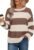 Aokosor Womens Oversized Sweatshirts Striped Color Block Long Sleeve Shirts Pullover Tops