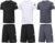 BUYJYA Men’s Workout Clothes Athletic Shorts Shirt Set 3 Pack for Basketball Football Exercise Training Running Gym