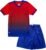 Hiheart Boys Quick Dry Short Sleeve T-shirt and Mesh Shorts Soccer Set