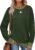 Saloogoe Sweatshirts for Women Crewneck Long Sleeve Loose Fit Tops Color Block Ribbed Trim Fashion 2024